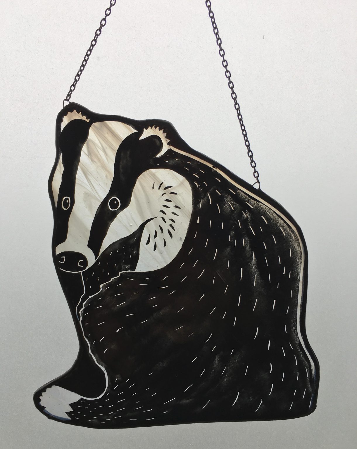Stained glass badger