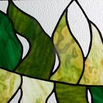 Fern stained glass transom